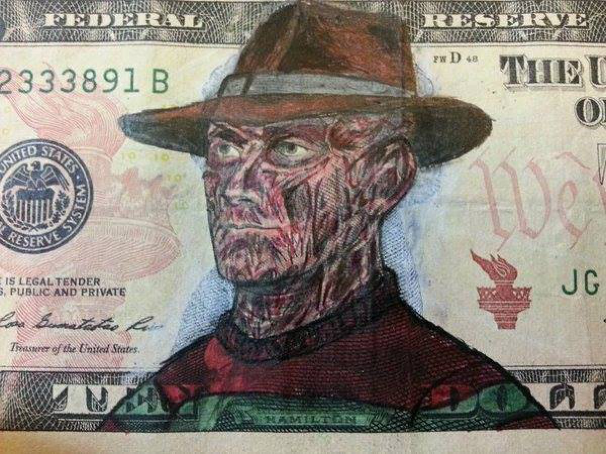Los personajes de los billetes también se disfrazan en Halloween