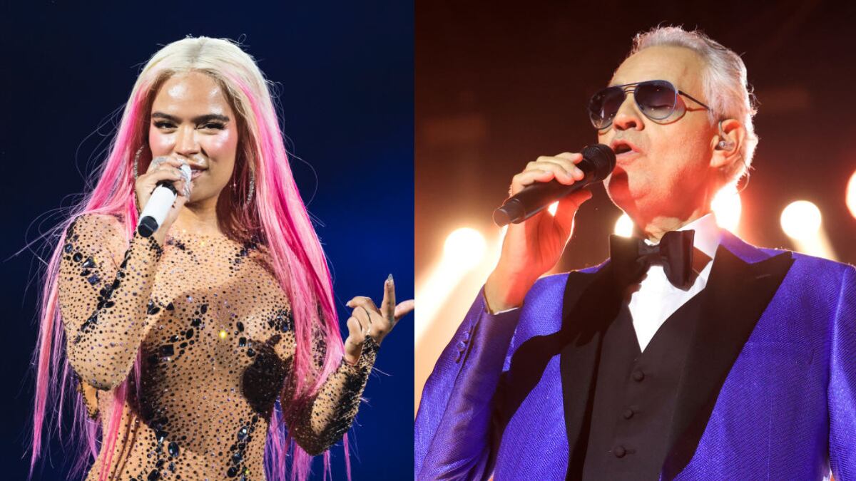 Karol G se unió a Andrea Bocelli y lanzaron nueva versión de 'Vivo por ella'; así suena | Música | LOS40 Colombia