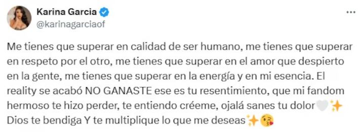 Créditos: Karina García - Captura tomada de X