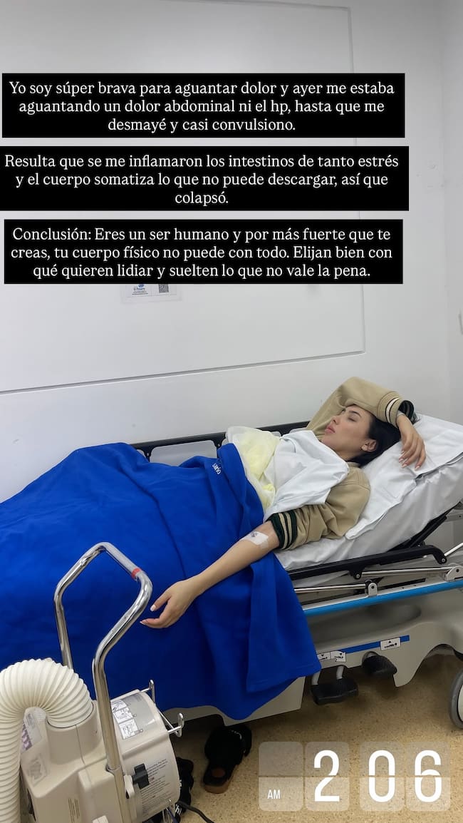 Aida Victoria Merlano historias en el hospital | Créditos: Instagram