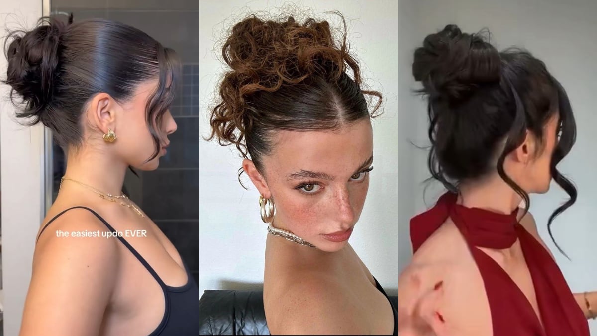 Peinado con chongo (créditos: Pinterest)