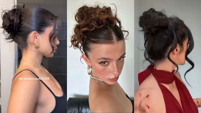 Peinado con chongo (créditos: Pinterest)