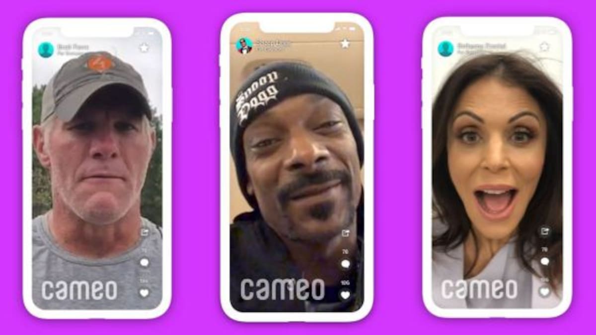 La aplicación que permite contratar a famosos para chatear y mandar videos