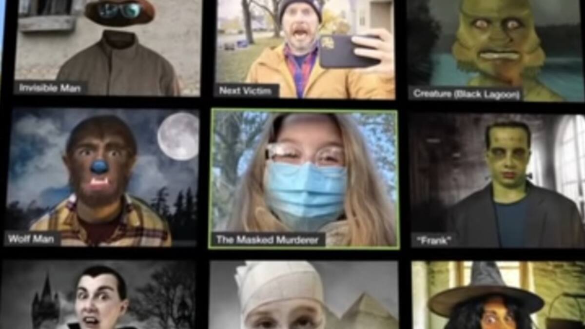 Llamada de zoom se convierte en un auténtico “disfraz asesino” para Halloween