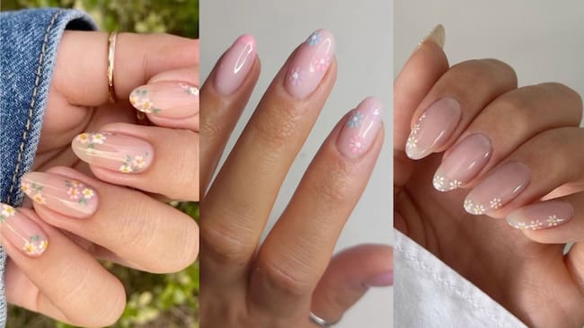 Créditos: Uñas Flores minimalistas - Pinterest