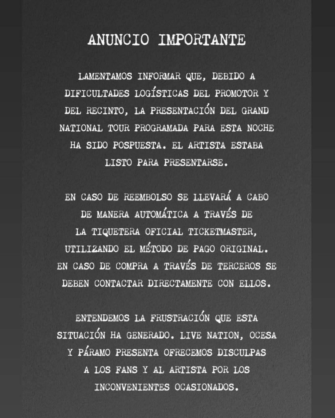 Comunicado Kendrick Lamar - Créditos: Instagram