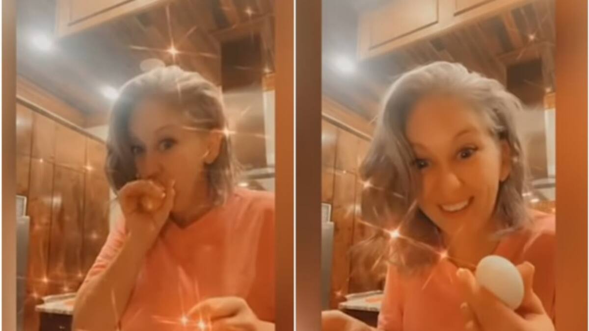 Video: mujer borracha es viral por enseñar a pelar huevos de una forma particular