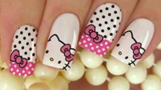 Hello Kitty blanco, rosado // Créditos: Pinterest