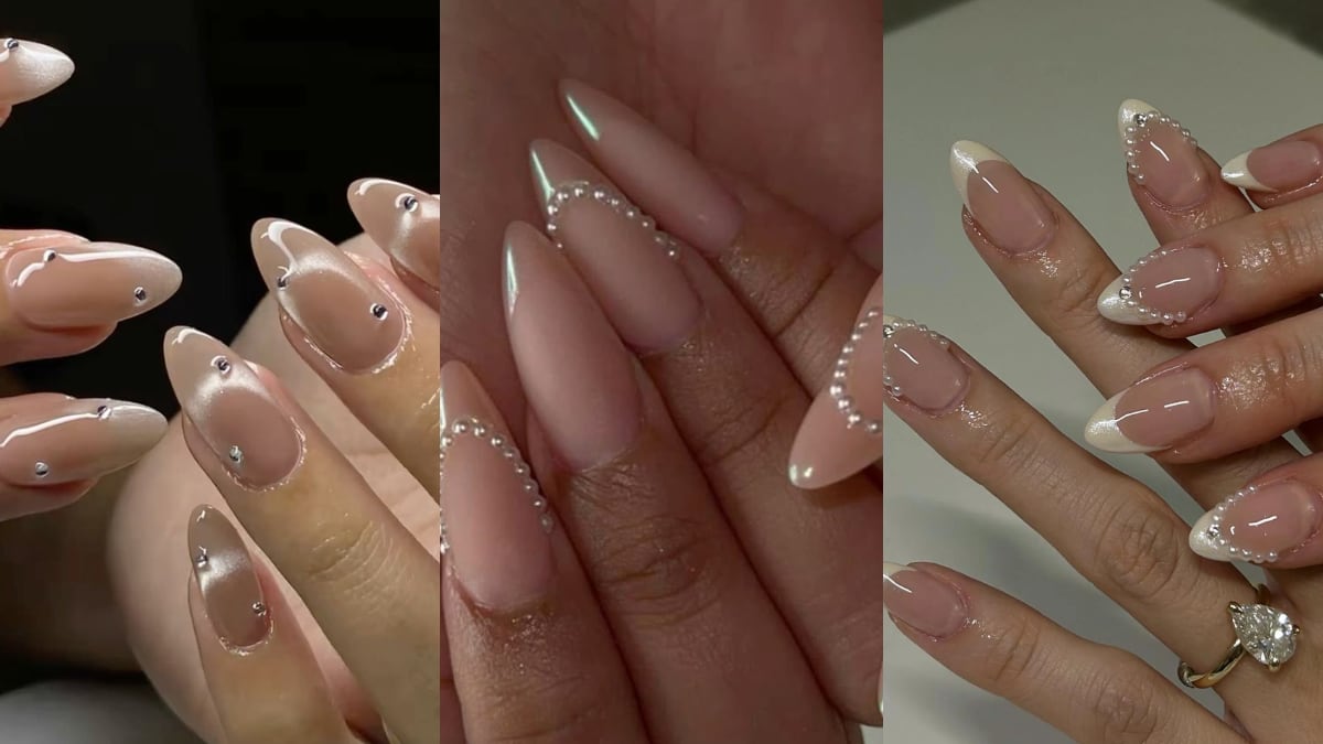 Créditos: Uñas con perlas o cristales - Pinterest