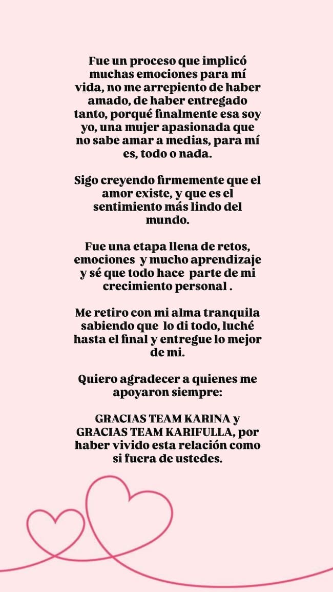 Créditos: Karina García - Historias de Instagram