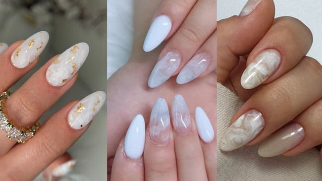 Créditos: Uñas Mármol Blanco - Pinterest