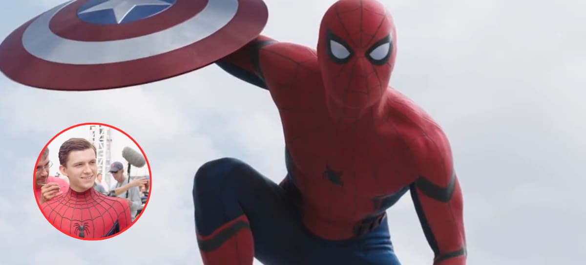 Spider-Man con el escudo de Capitán América en ‘Capitán América: Civil War’ | Foto: vía Marvel Studios Movies