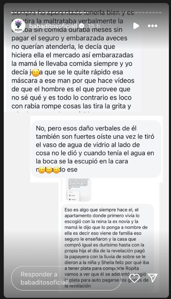 Créditos: Capturas de las historias de Babaditos oficial - Instagram