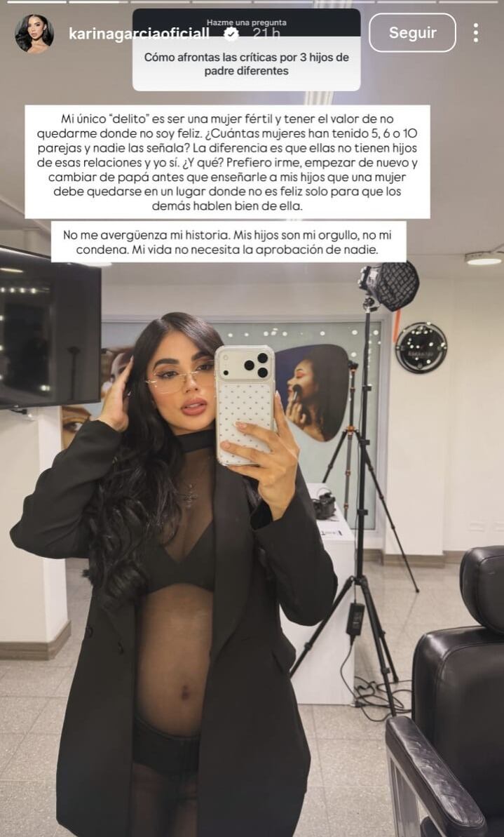 Karina García // Crédito: Tomado de Instagram @karinagarciaoficiall.