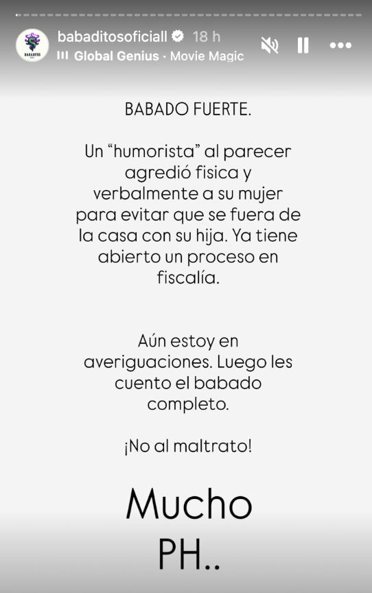 Créditos: Capturas de las historias de Babaditos oficial - Instagram