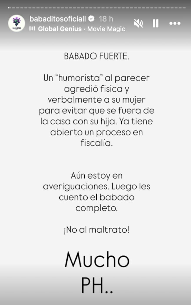 Créditos: Capturas de las historias de Babaditos oficial - Instagram