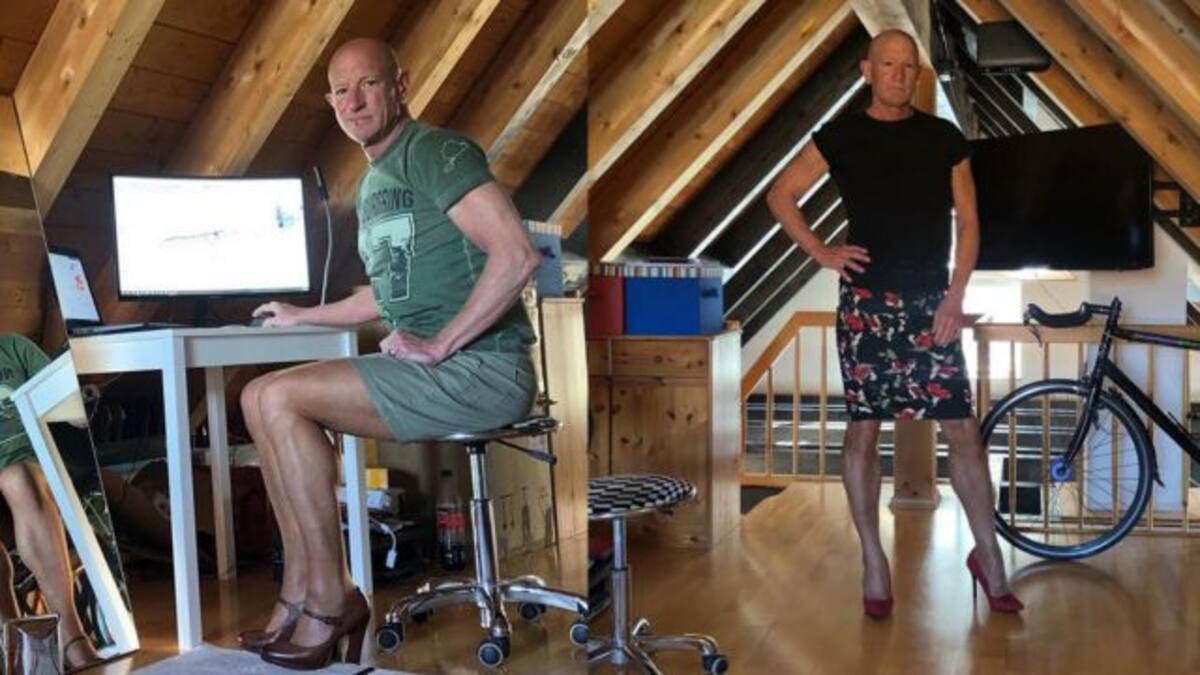 Hombre viste tacones y faldas para eliminar estereotipos de género