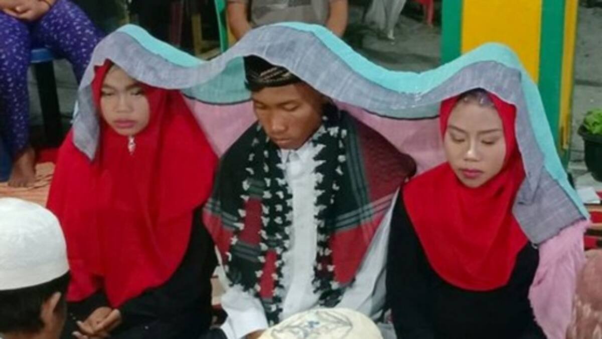 Se casó con sus dos novias: no quería lastimar a ninguna