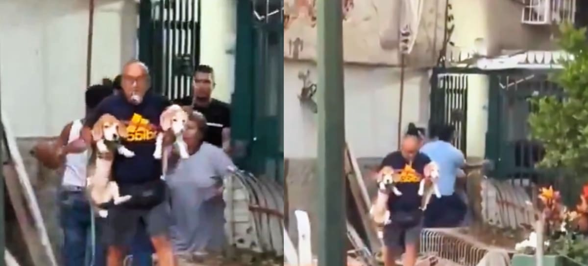 Créditos: Captura de pantalla tomada de redes sociales - Hombre salva sus mascotas en Venezuela