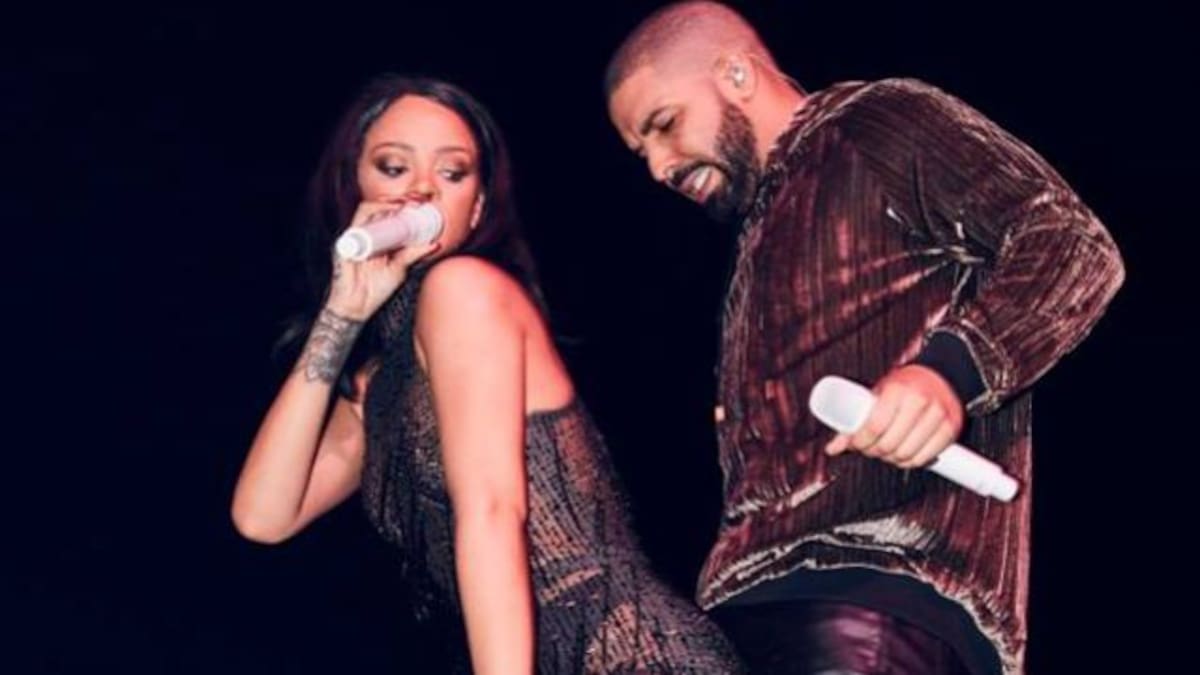 Rihanna besa en público a Drake y todos enloquecen