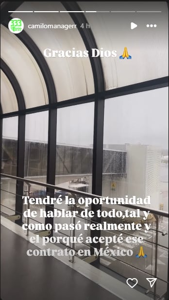 Declaraciones del mánager de B - King | Créditos: Instagram Camilo