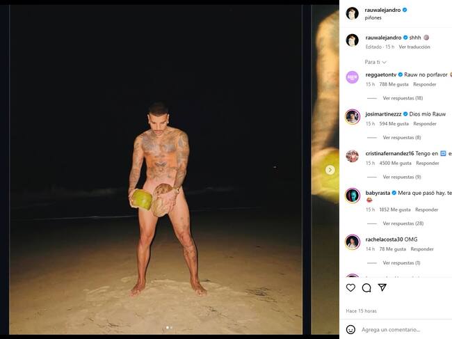 Rauw Alejandro en Instagram