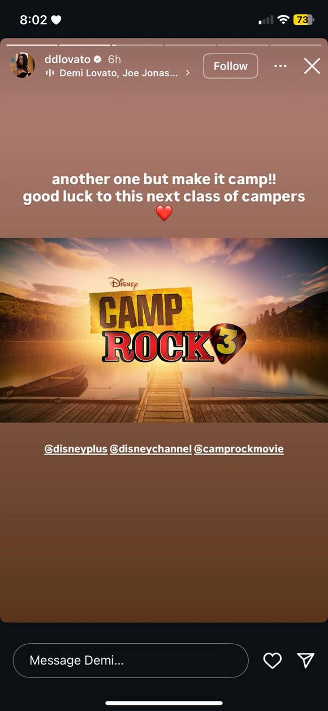 Demi Lovato habla de Camp Rock | Créditos: Instagram Demi
