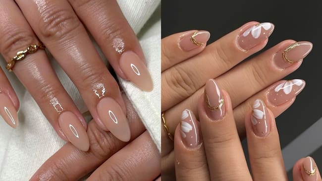 Uñas color Nude | Créditos: Pinterest