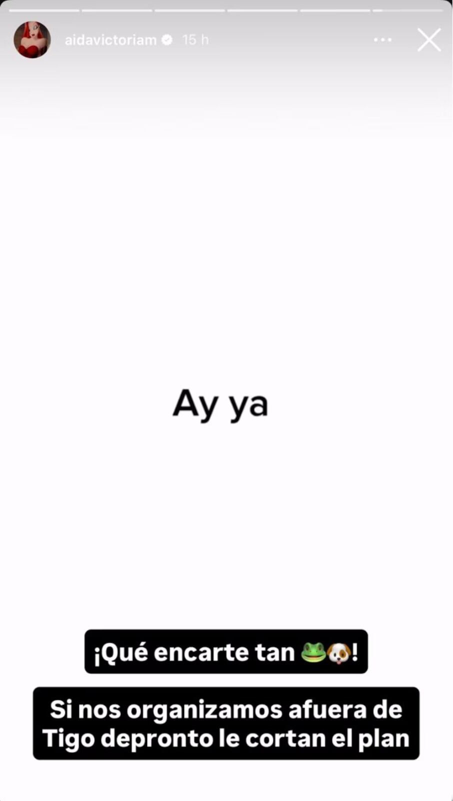 Créditos: Historias Instagram Aida Victoria Merlano