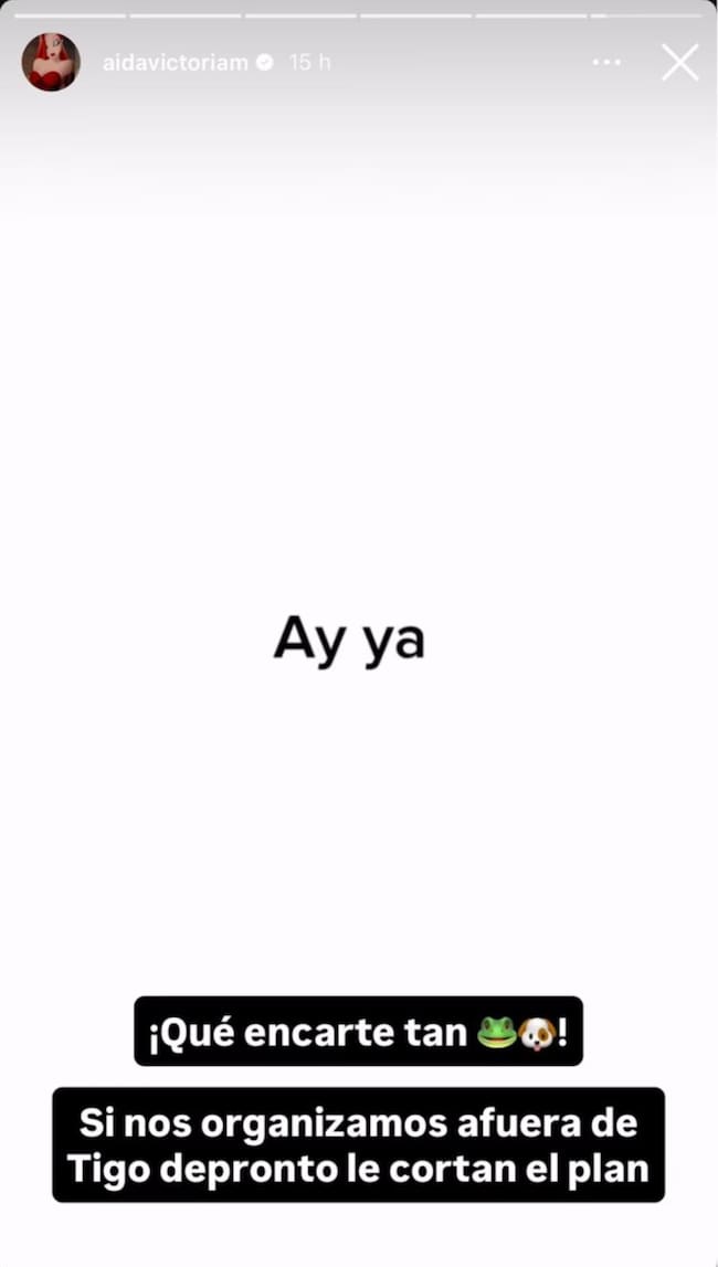 Créditos: Historias Instagram Aida Victoria Merlano