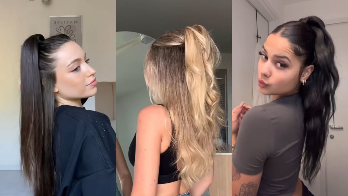 Peinados con cabello semi recogido (créditos: Pinterest)