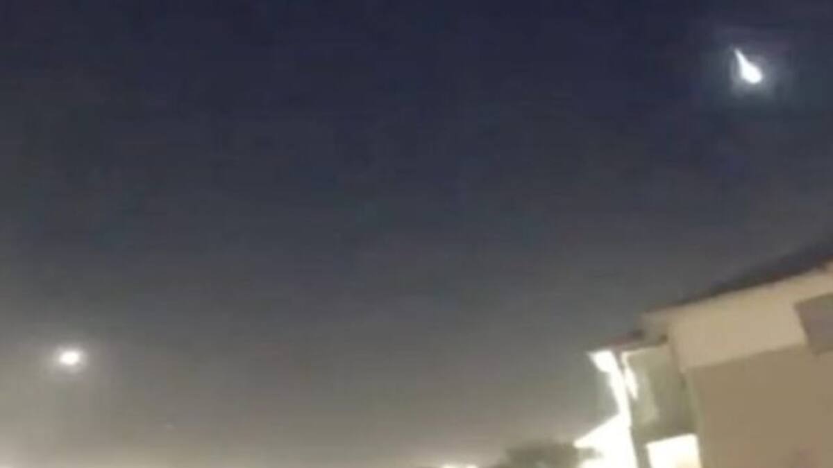 El impactante video de la caída de un meteorito