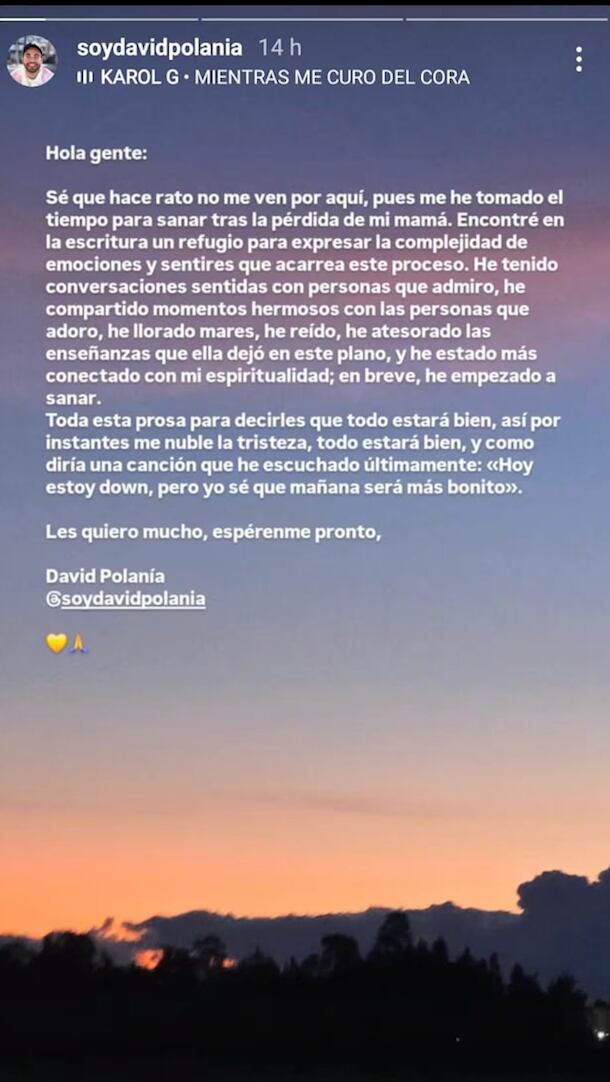 Créditos: Instagram de David Polania