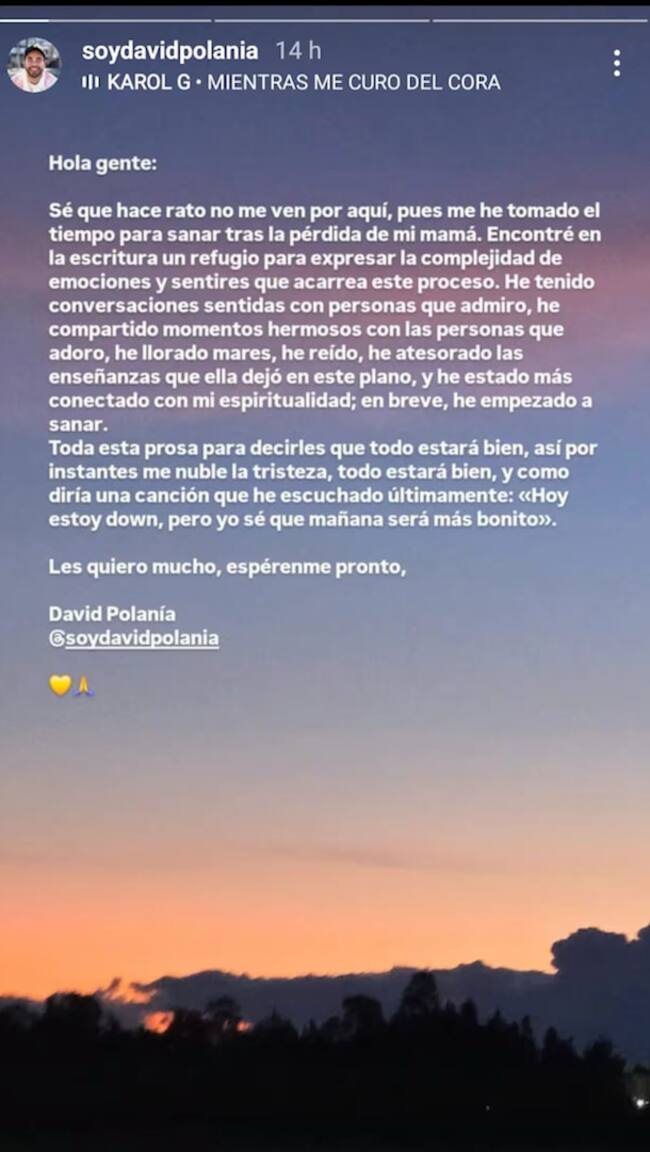 Créditos: Instagram de David Polania