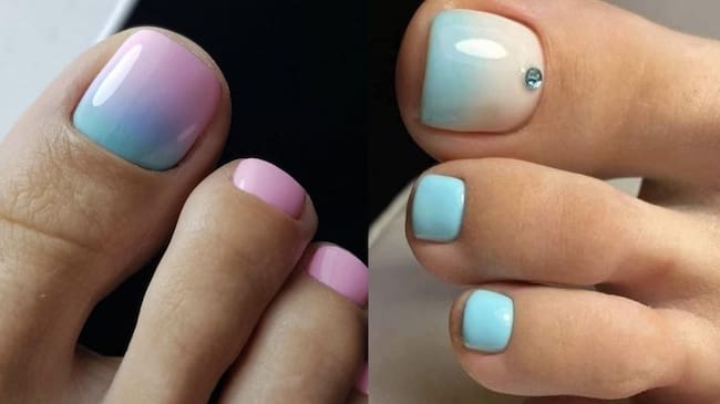 Uñas pies Ombré // Créditos: Pinterest