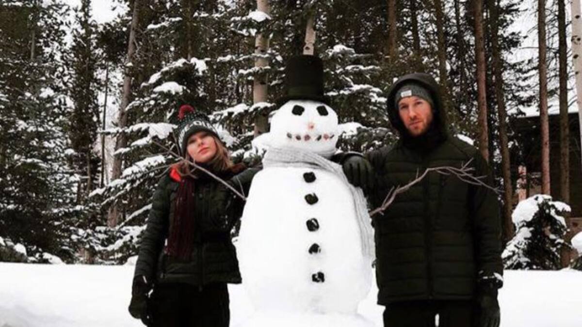 Taylor Swift se aloca en medio de un concierto de Calvin Harris