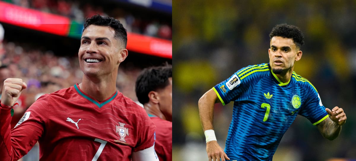 Créditos: Cristiano Ronaldo y Luis Díaz - Foto tomada de Getty Images