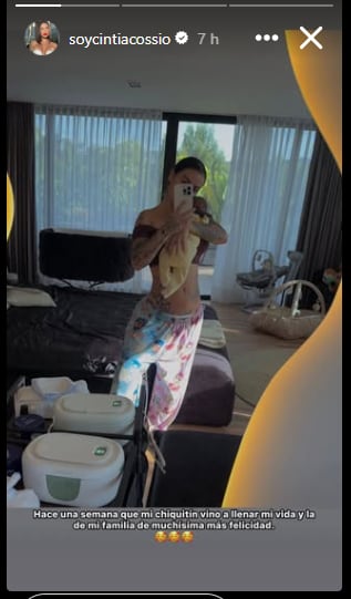 Créditos: Cintia Cossio presume a su bebé - Instagram