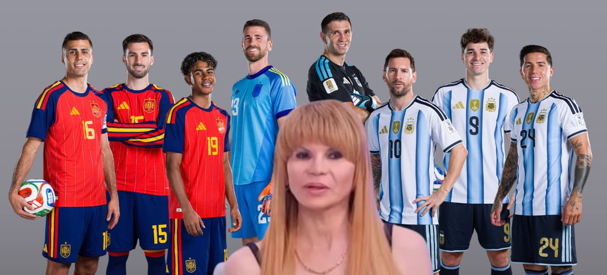 Créditos: España vs. Argentina y Mhoni Vidente - Foto tomada de Getty Images y Redes sociales
