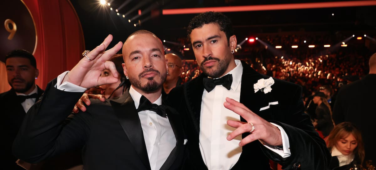 J Balvin y Bad Bunny en los Premios Grammy 2026.