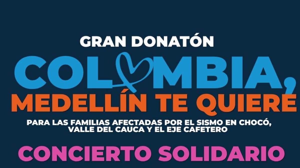 Concierto solidario en Medellín para ayudar a las víctimas del terremoto de 7,4: fecha, boletas y cómo donar