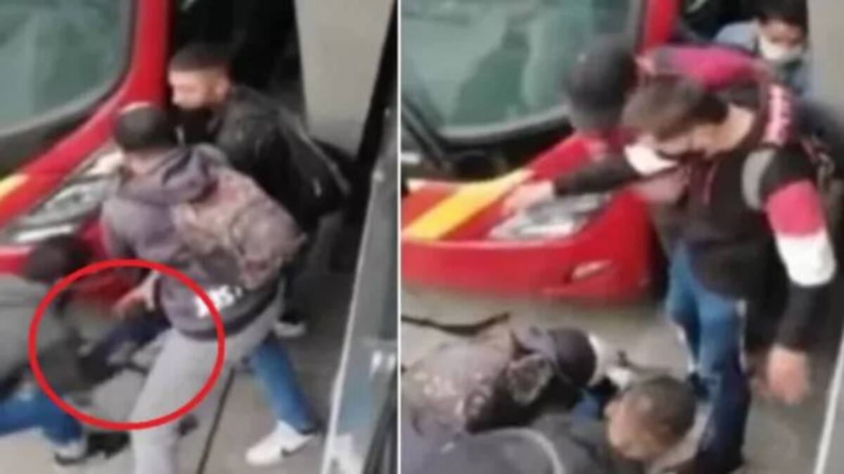 Usuarios de Transmilenio cogen a golpes a ladrón que se escondió luego de delinquir