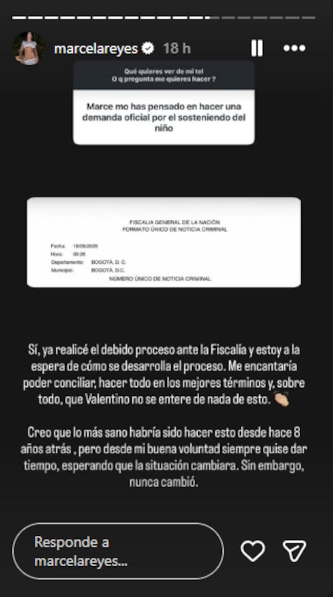 Créditos: Captura de pantalla de Instagram de Marcela Reyes