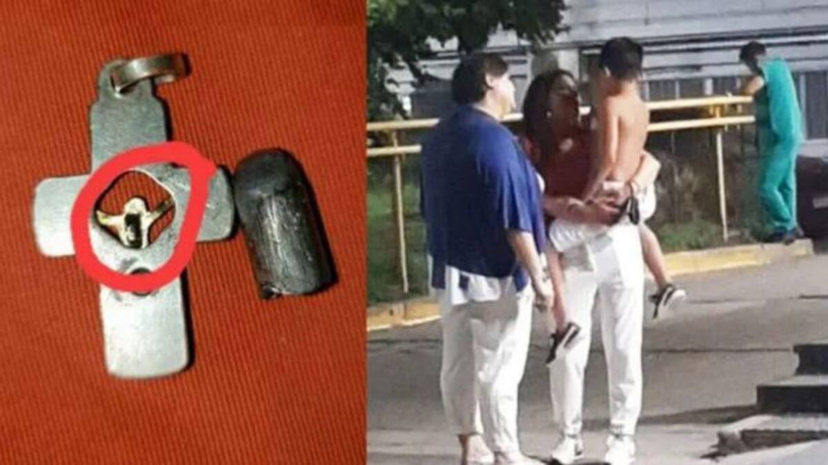 Niño logra sobrevivir a una bala perdida que impactó en su crucifijo