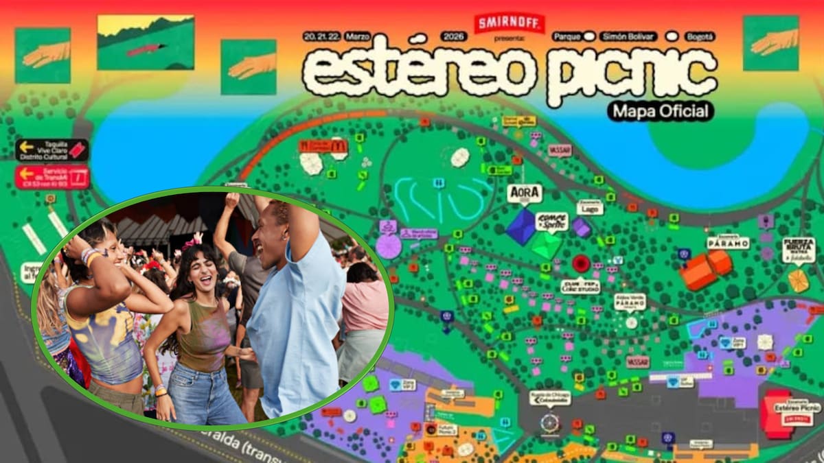Listo el MAPA OFICIAL ESTÉREO PICNIC 2026: Puertas de acceso, escenarios, nuevas zonas y más