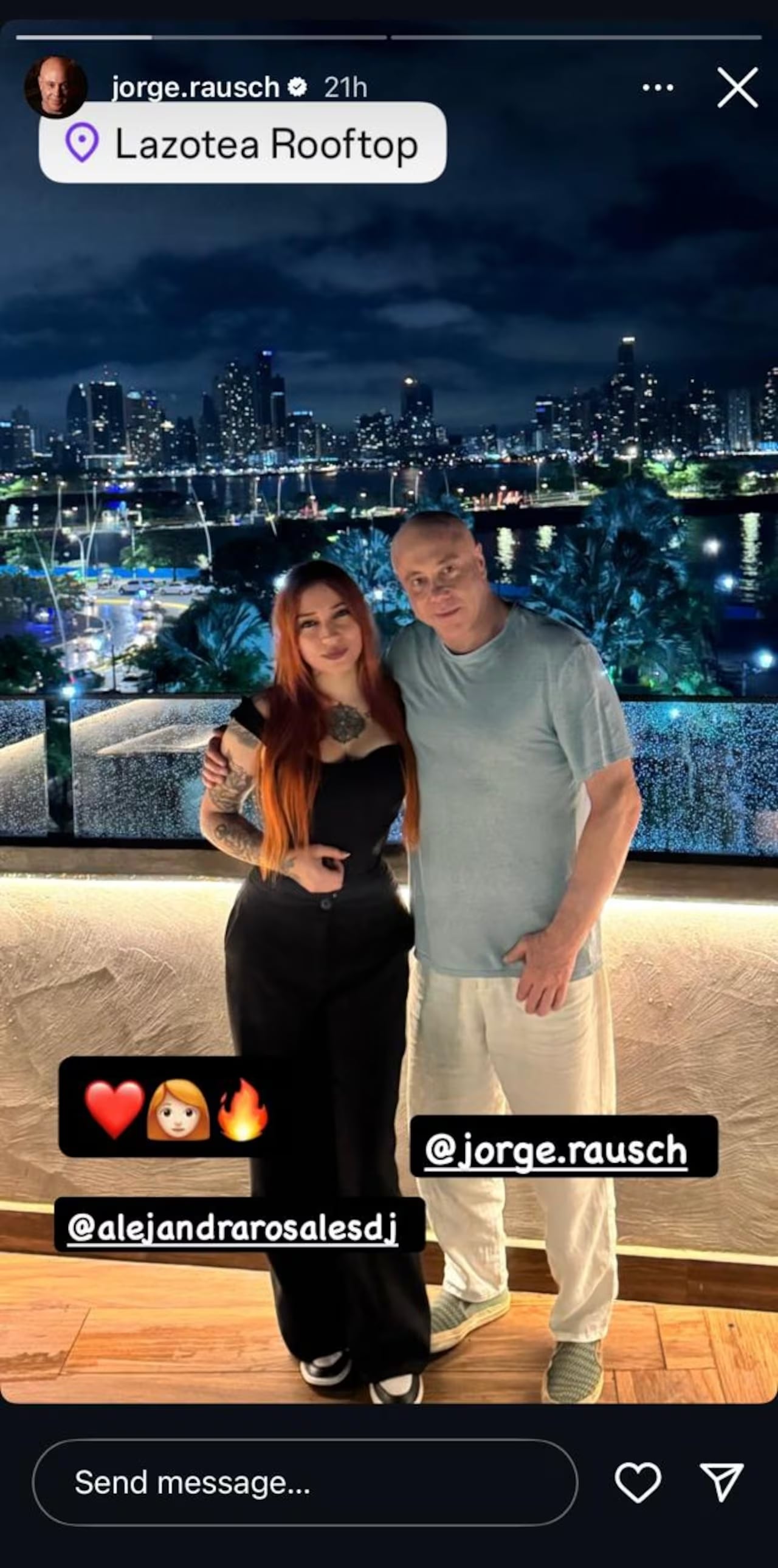 Créditos: Tomado de las historias de Instagram de Jorge Rausch