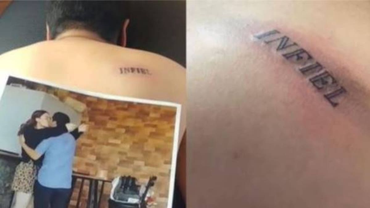 Joven descubrió que su novio le era infiel y se vengó con un terrible tatuaje