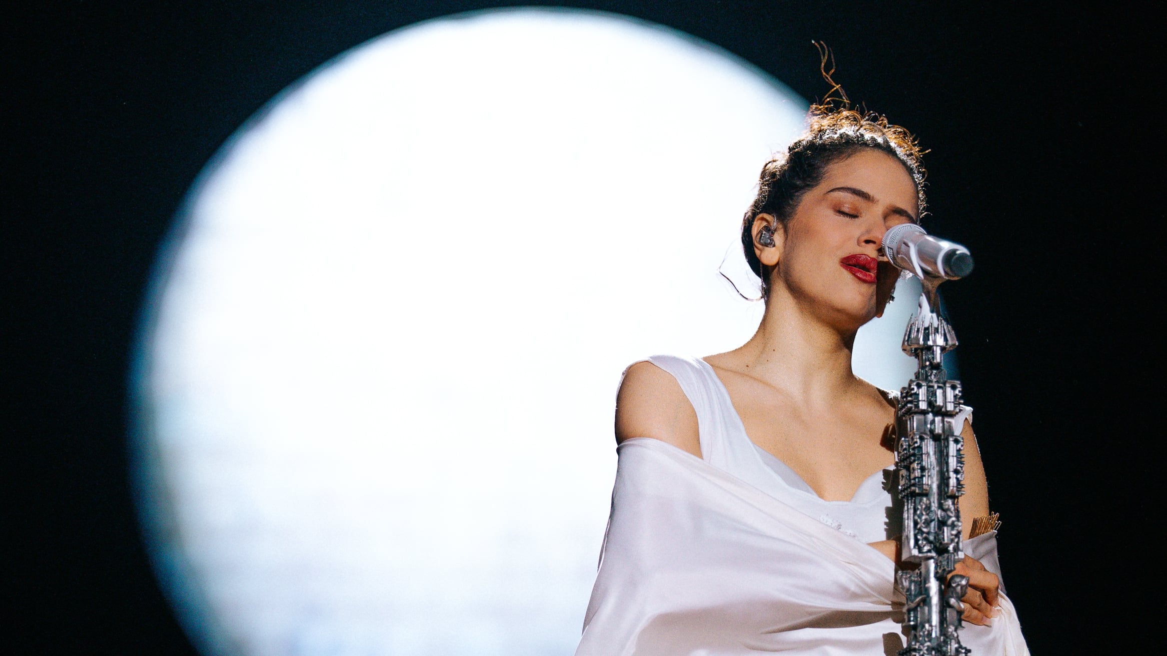 Rosalía performs during the LUX Tour in Los Angeles in June 2026.