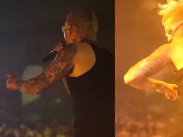 Video: Reykon sufrió grave accidente y terminó prendido en llamas en pleno concierto