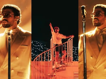 Bad Bunny rinde homenaje a Diomedes Díaz en el inicio de su gira en Medellín